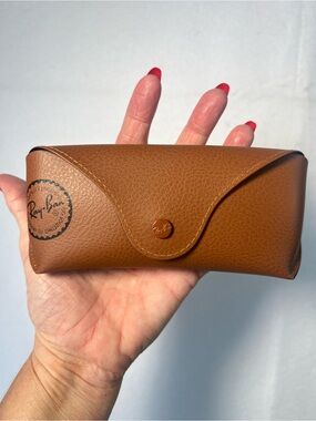 Official Ray Ban Case Brown Leather Sunglasses Glasses Authentic- Case Only